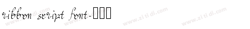 ribbon script font字体转换